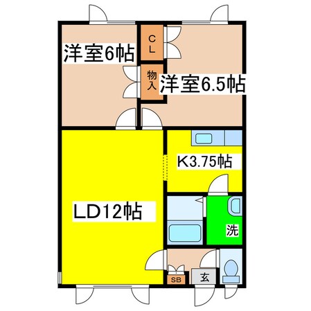 ハイブリッヂⅡの物件間取画像